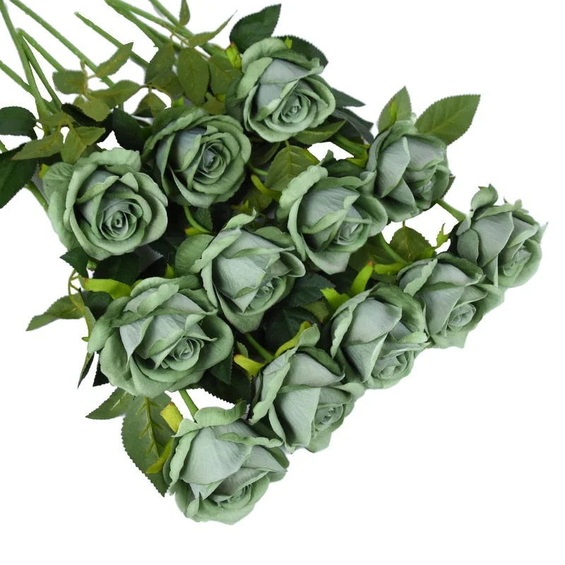 5/10Pcs Artificial Flowers Bouquet Red Silk Fake Rose Flower for Wedding Home Table Decoration Christmas Valentine's Day Gift