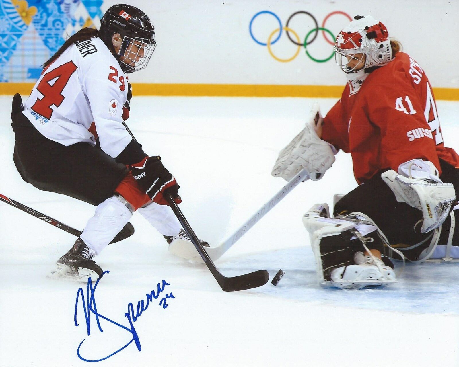 Natalie Spooner Signed 8x10 Photo Poster painting Team Canada Women's Hockey Autographed COA