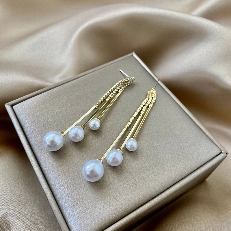 1 Pair Minimalist Classic Style Round Beaded Imitation Pearl Earrings Ear Studs