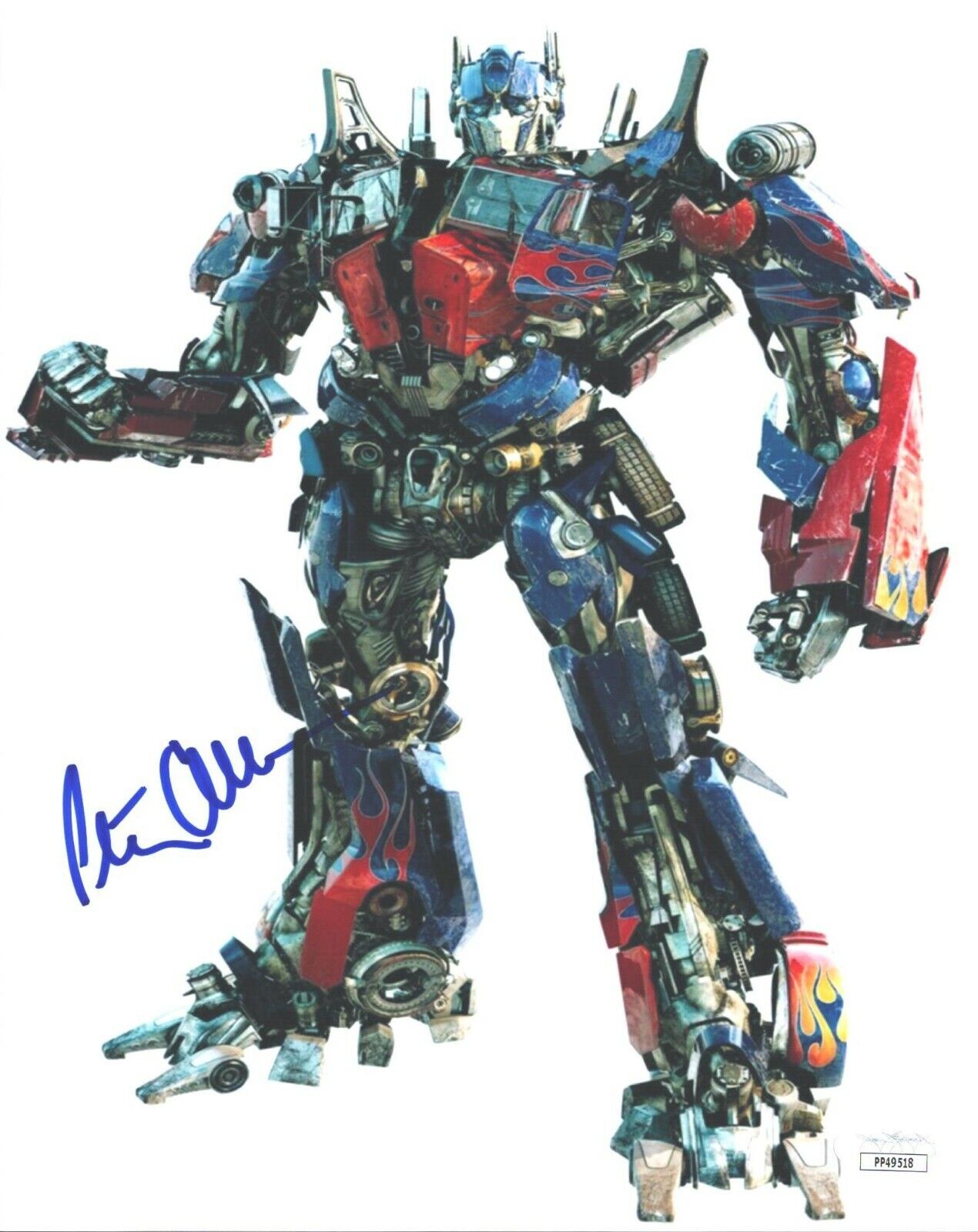 Peter Cullen Signed 8x10 Transformers Optimus Prime Authentic Autograph JSA COA