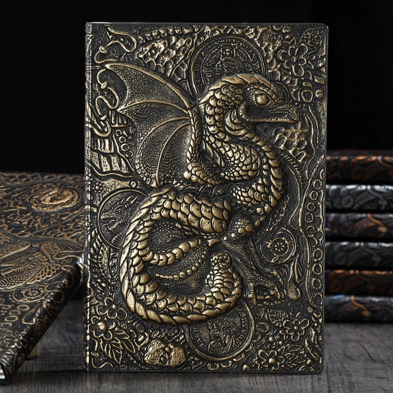 A5 Dragon Retro Embossed Creative Fashion Business Notebook