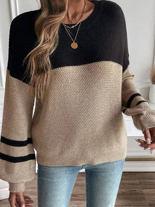 Athvotar Athvotar Yang Autumn New Long-Sleeved Round-Neck Sweater Casual Set Of Women's Clothing Knitted Jersey Women