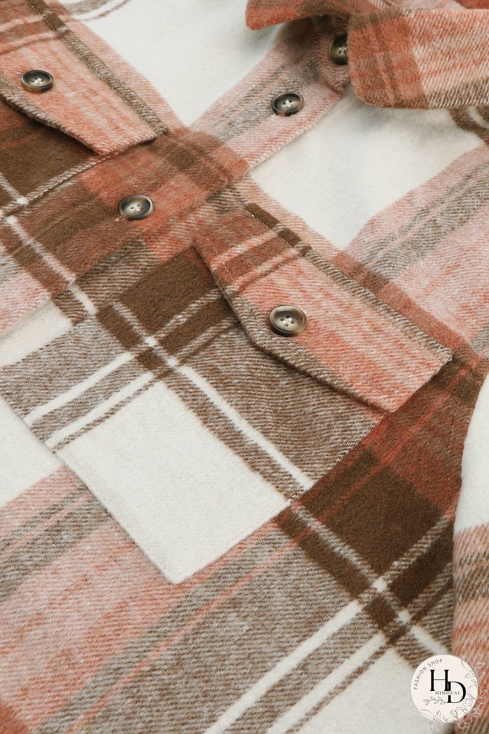 Warm Plaid Shirt Jacket for Fall