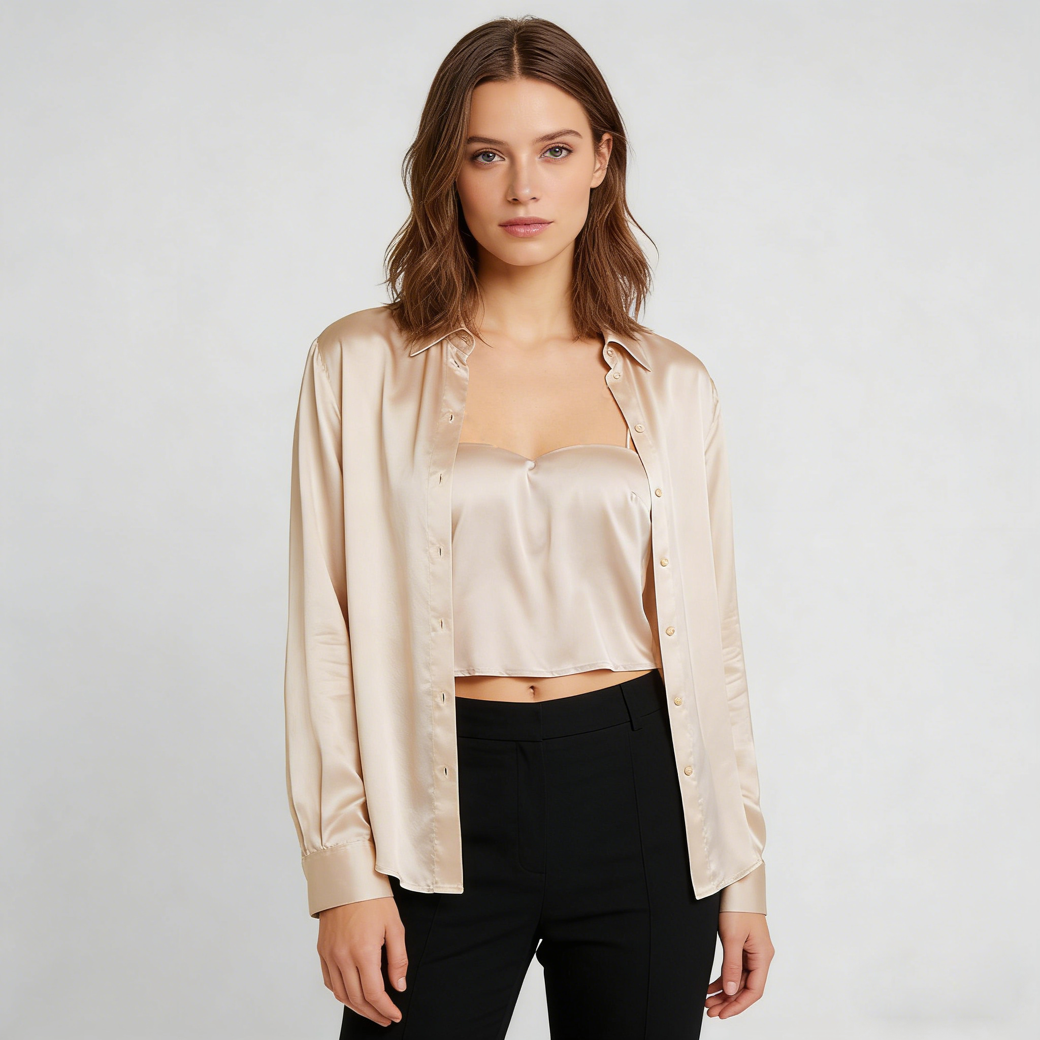 Silk Camisole With Built in Bra REAL SILK LIFE