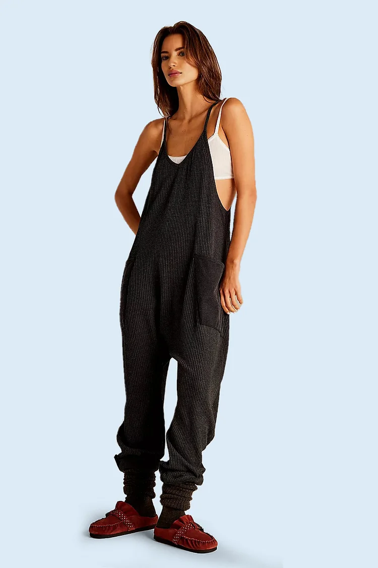 Waffle Jumpsuit (Buy 2 Free Shipping)