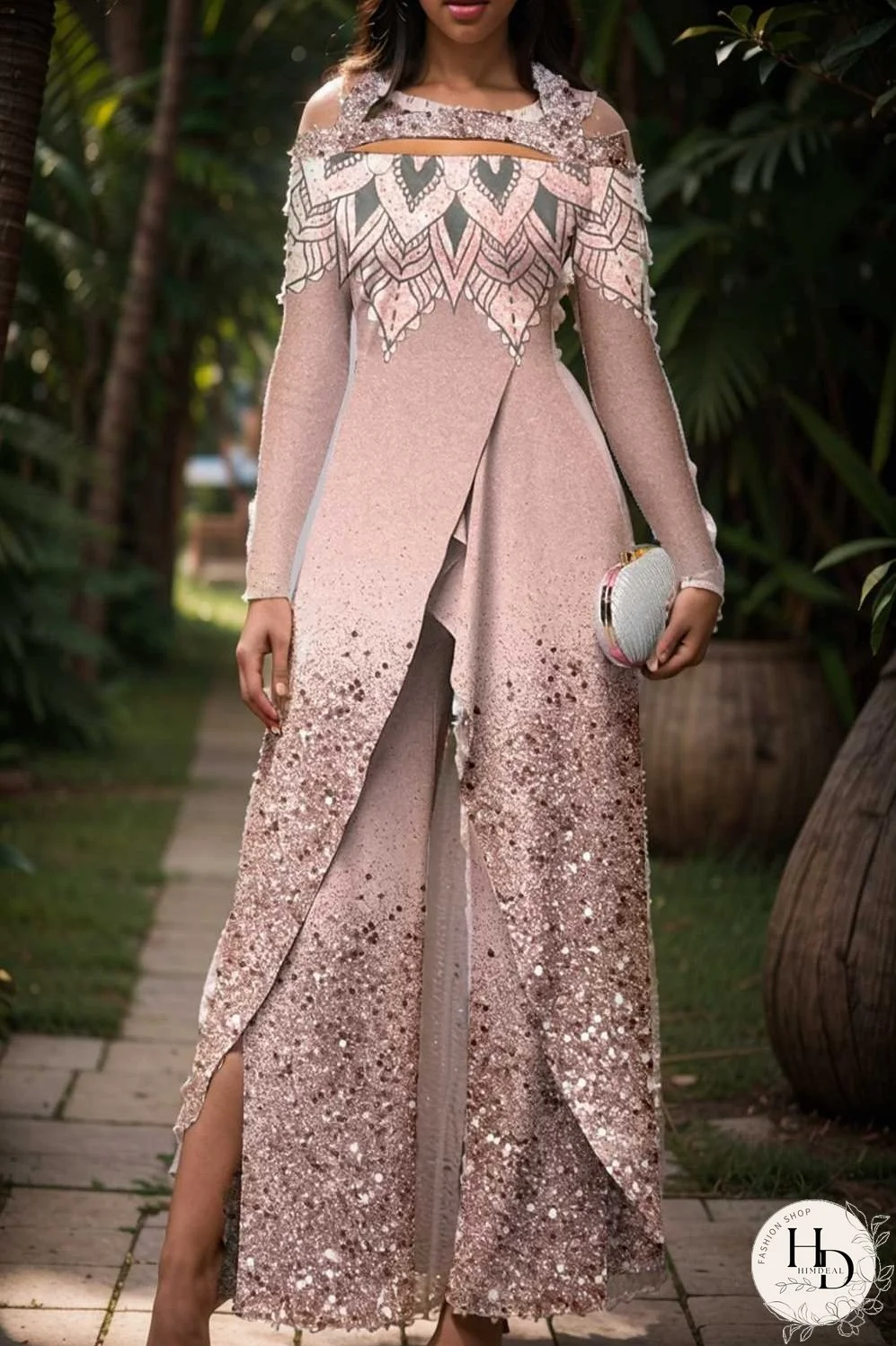 elegant gradient print off shoulder women s jumpsuit