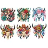 6Pcs Diamond Painting Acrylic Cow Skull Fridge Magnet for Adults