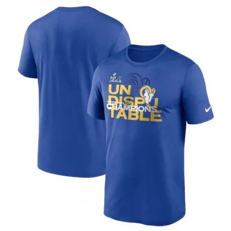 Men's Los Angeles Rams 2022 Royal Super Bowl LVI Champions Slogan T-Shirt HB83