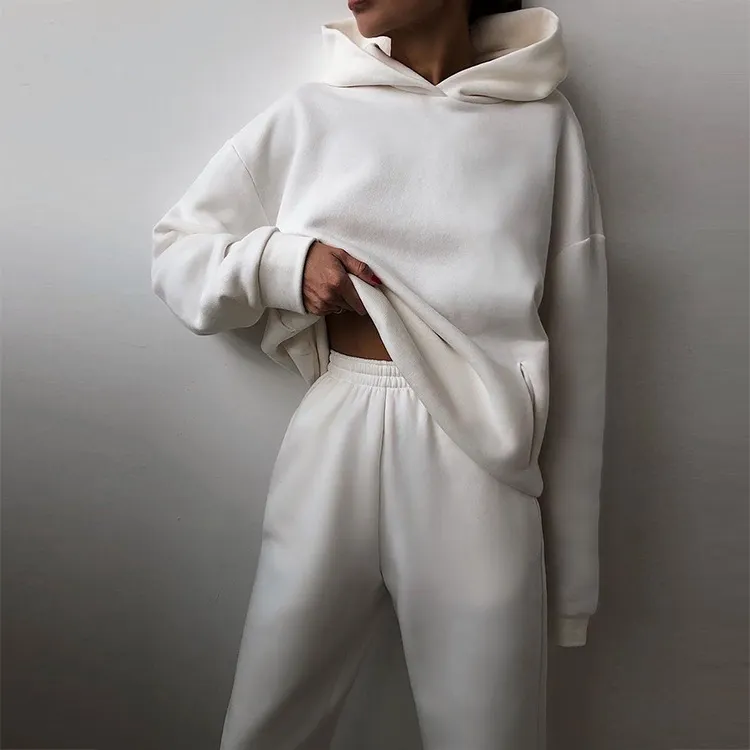 Nigikala Nigikala And Winter Women's Casual Fashion Thick Long-Sleeved Trousers Two Sets