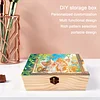 5D DIY Diamond Painting Handmade Wood Storage Box for Home Decor Craft (Cat)