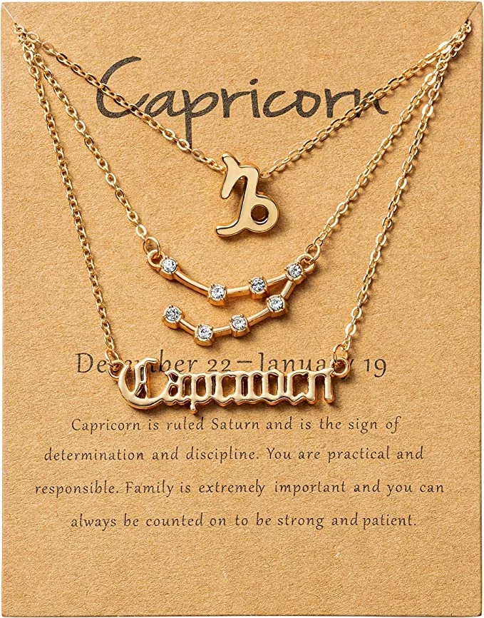Zodiac Sign Necklace Set