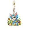 (US Only)PET Double Sided Special Shaped Easter Alphabet DIY Diamond Painting Keychain