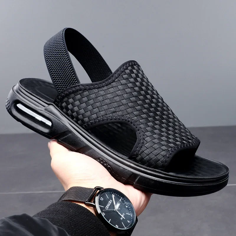 Fransikin Fall Shoes Men  Casual Sport Outdoor Beach Holiday Slippers Fashion Korean Air Cushion Male Shoes Light Comfortable Walking Slippers 2025
