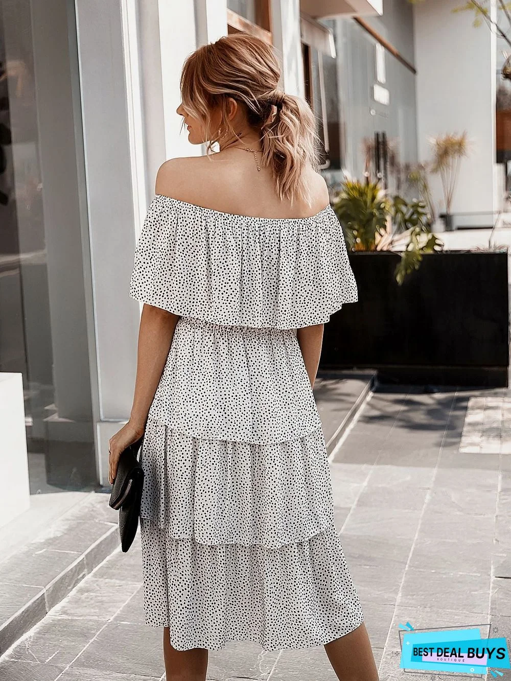 One-shoulder Cake Group Dress Women's Dress