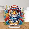 DIY Flag Tiger Special Shape Diamond Painting Desktop Ornaments
