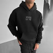 Stylish Floral Lettering Oversized Hoodie