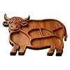 Highland Cow Wooden Charcuterie Board Rustic Farmhouse Serving Tray Cheese Board