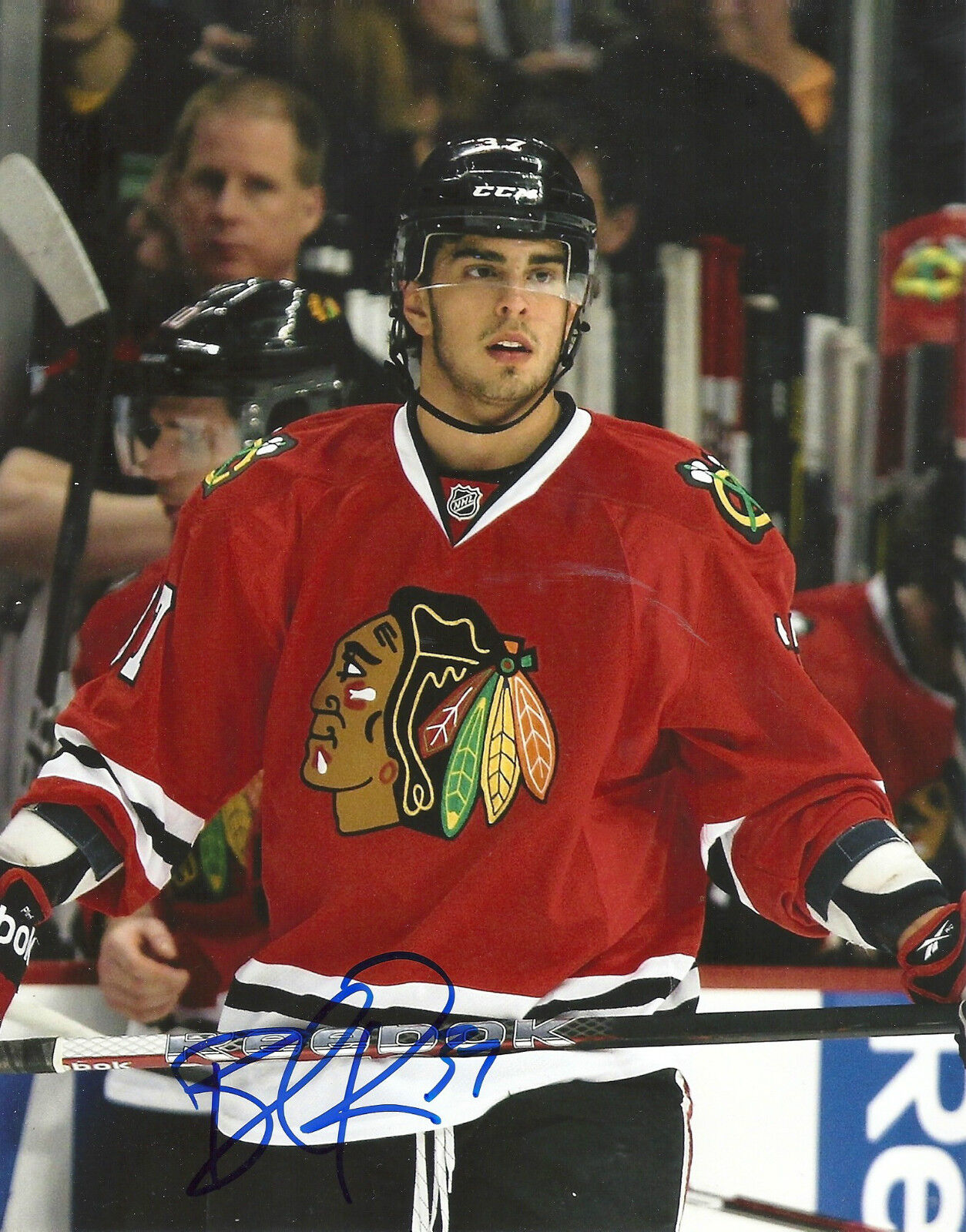 BRANDON PIRRI 'CHICAGO BLACKHAWKS' SIGNED 8X10 PICTURE *COA 4