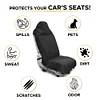 Car Seat Cover Waterproof Anti-Slip Seat Protector for Car SUV Truck (Dark Grey)
