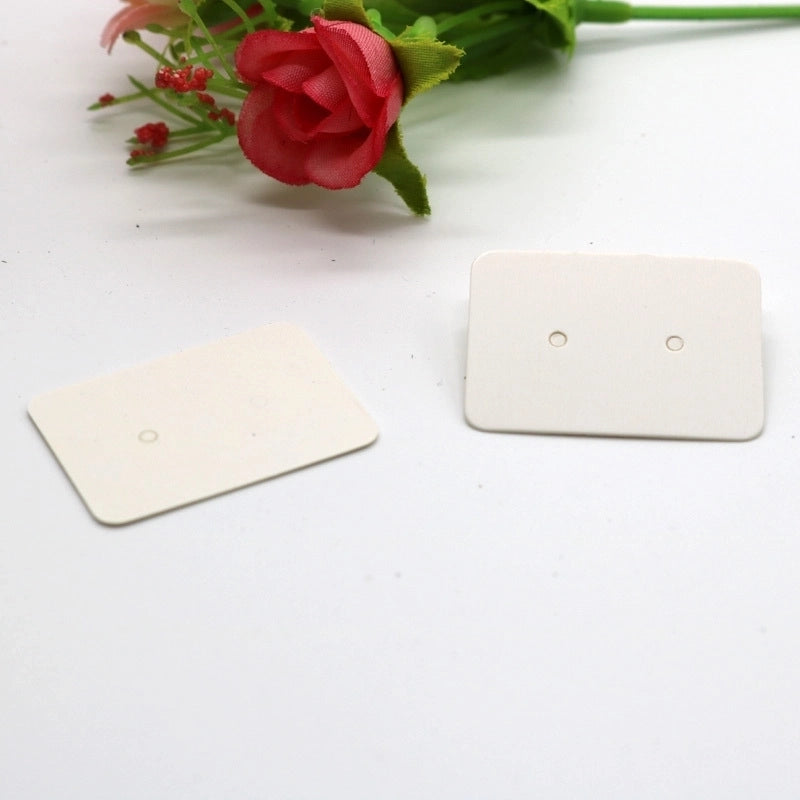 Round Square Earrings Card Paper Non-word Kraft Paper Earrings Card In Stock Supply