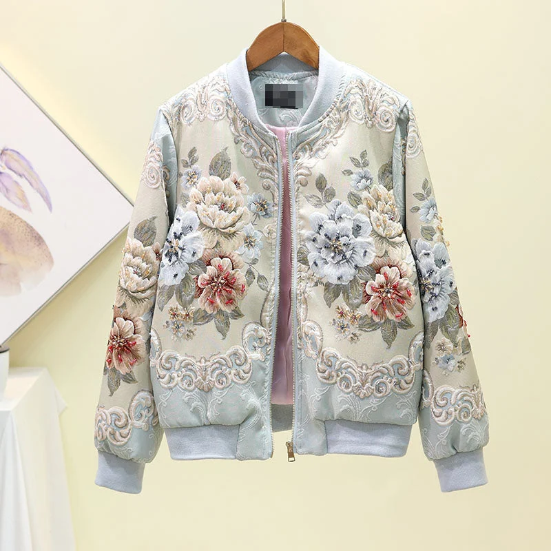 Svoryxiu Designer Custom Made Autumn Winter Outwear Jackets Women's Vintage Gold Line Jacquard Beading luxury Tops Coat Jackets