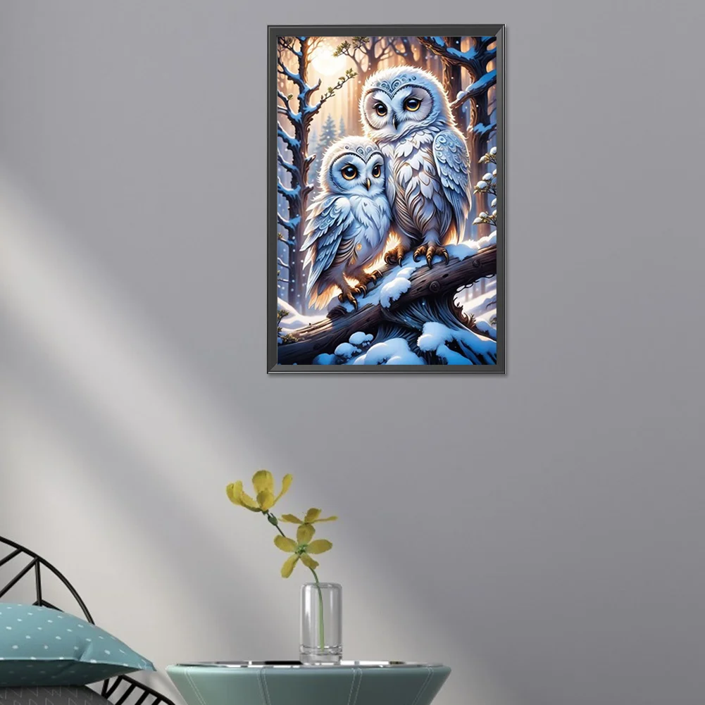 Full Round Diamond Painting 30*45cm - Owl