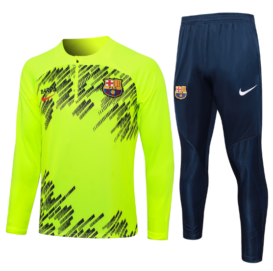 23/24 Barcelona Half-Pull Training Suit Football Jersey Set Thai Quality