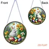 Easter 2D Flat DIY Hanging Diamond Art Ornament Home Window Pendant (Bunny)