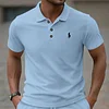 Men's Jacquard Simple Lapel Outdoor Casual Polo Shirt