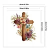(Stamped/Counted) Wooden Flower Cross - 11CT Cross Stitch 40*40cm