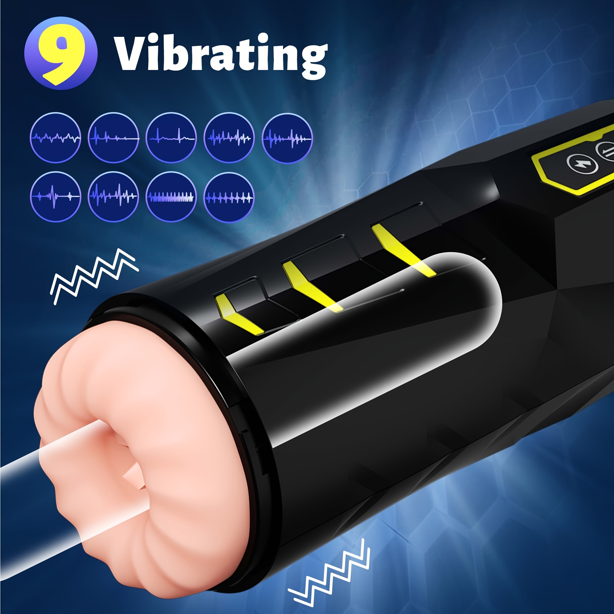 Automatic Male Masturbation Cup with 9 Thrusting & Vibrating