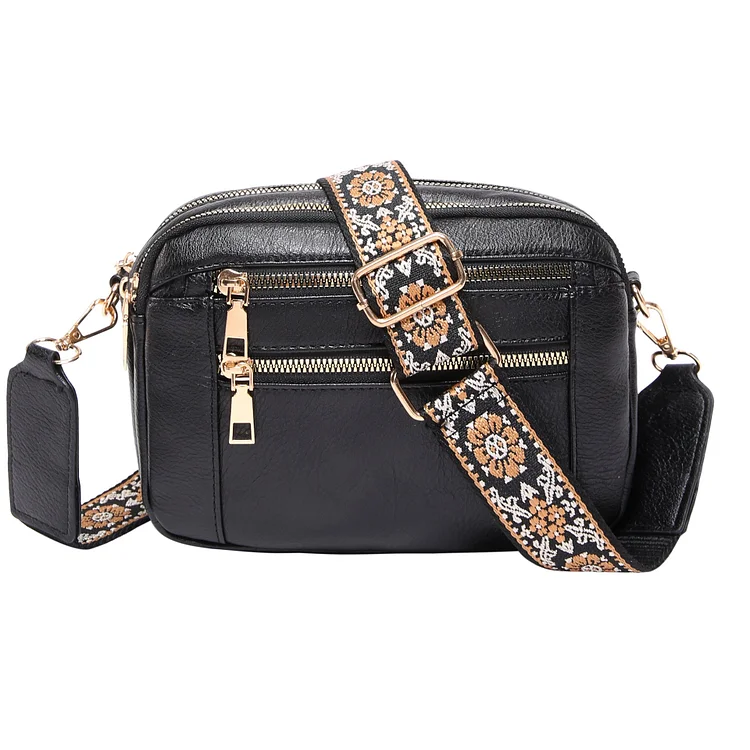 🔥Last Day 49% OFF🔥Handmade Colorful Straps Crossbody Leather Bags & Purse💖
