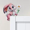 2Pcs diy Diamant Kunst T&uuml;r Ecke Anh&auml;nger Acryl T&uuml;rdekoration (Hase)