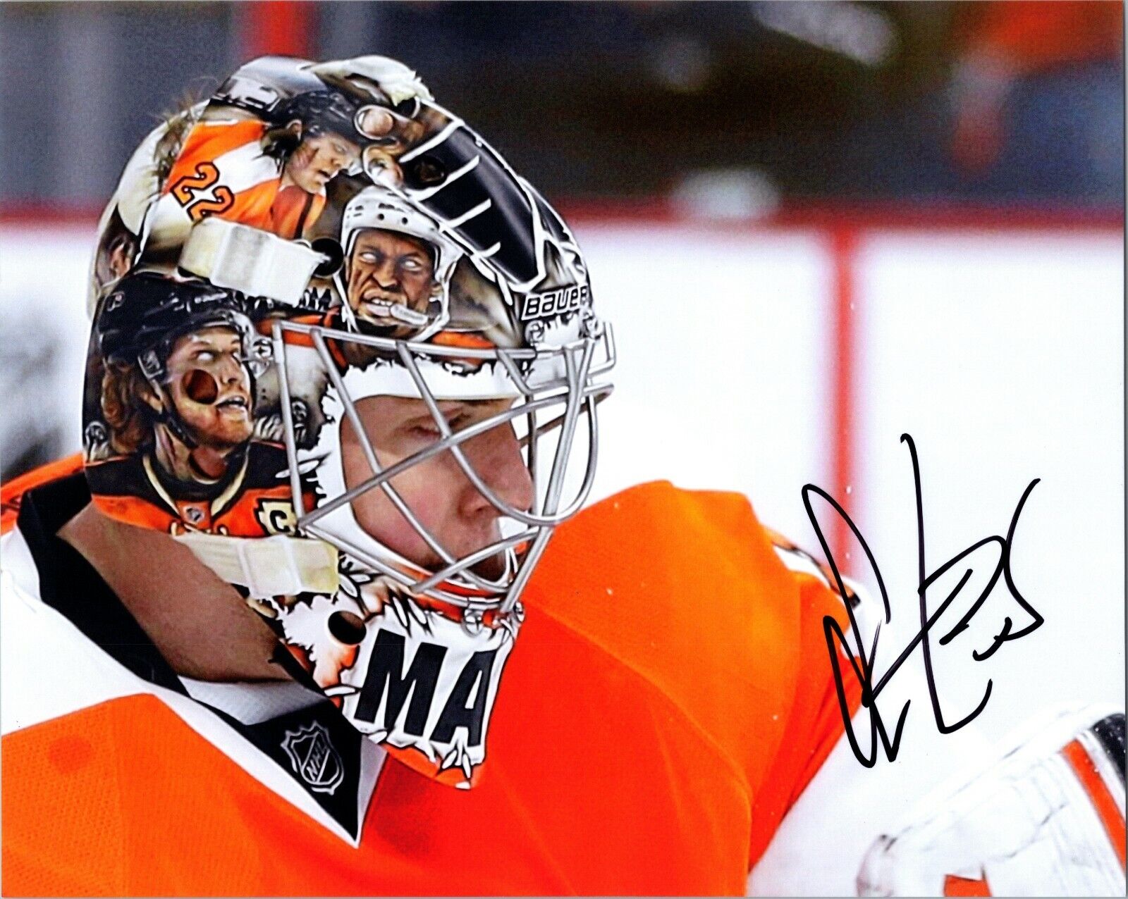 ~~ STEVE MASON Authentic Hand-Signed Philadelphia Flyers MASK