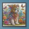 Chien - peinture diamant de forme sp&eacute;ciale - 30*30cm