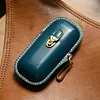 Handmade Leather Glasses Case Hard Shell Retro Men And Women Sunglasses Myopia Glasses Hook Protection Box