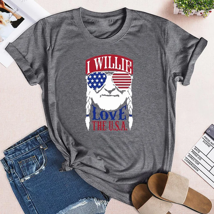 Independence Day Face I Willie T-shirt Tee-Annaletters