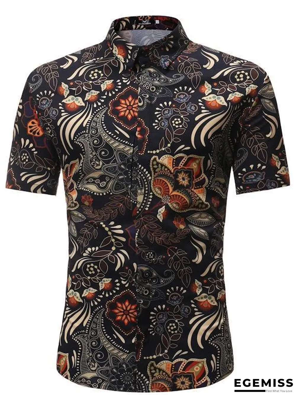 Men Fashion Style Short Sleeve Hawaiian Shirt | EGEMISS