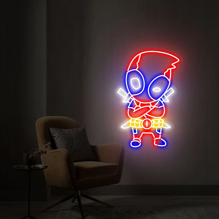 Aime Neon Sign Deadpool Neon Sign custom Size and Color Neon Lights Decor Game Room Wall Decor Home Personalized Gifts 