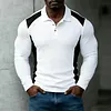 Men's Color-blocked Casual Polo Shirt by Inlyline