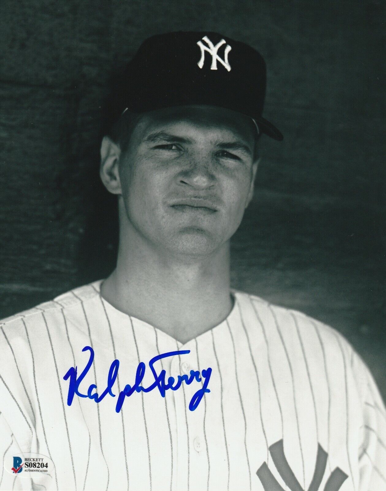 RALPH TERRY Signed New York YANKEES 8x10 Photo Poster painting w/ Beckett COA