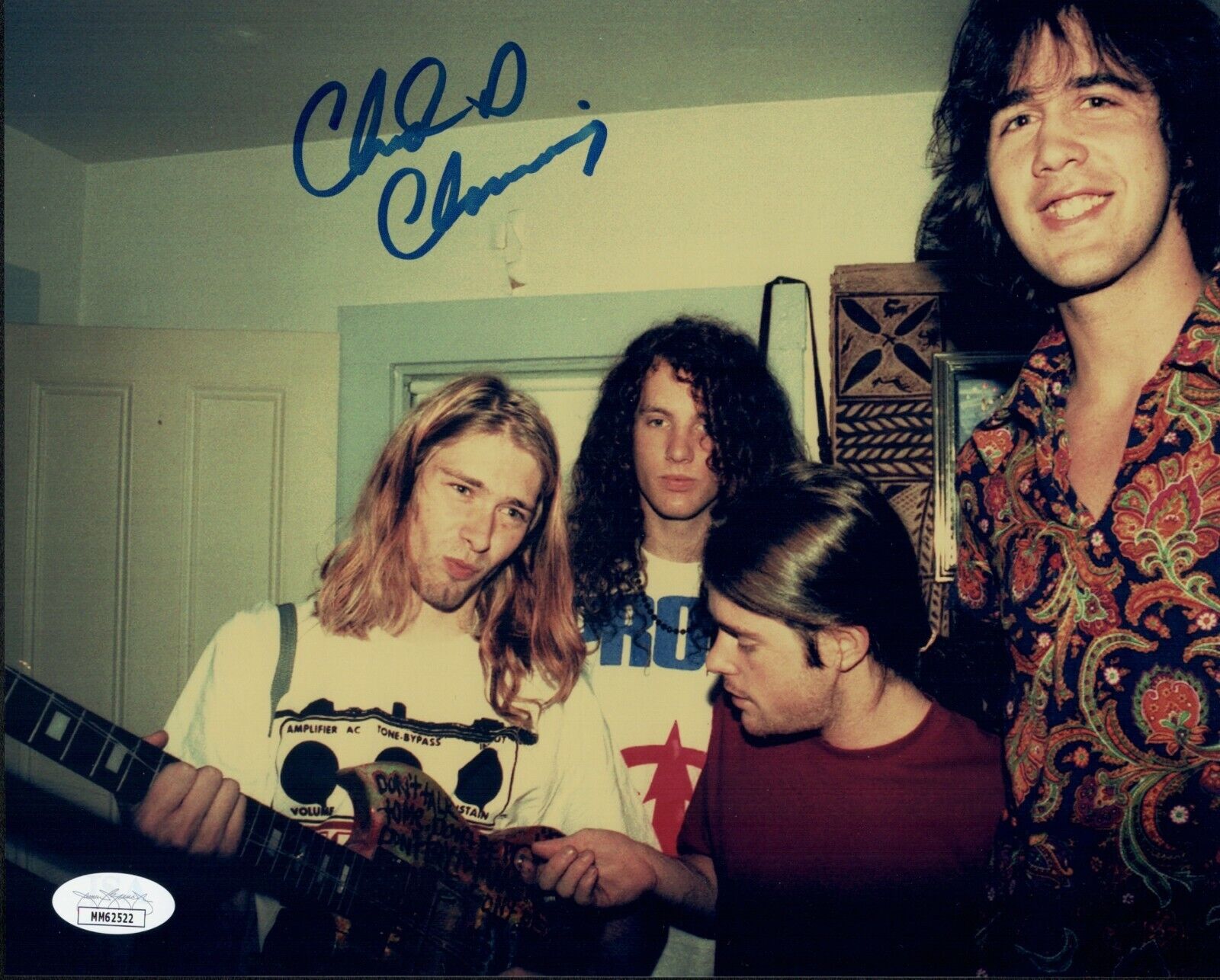 CHAD CHANNING Signed NIRVANA 8x10 Photo Poster painting IN PERSON Autograph JSA COA Cert