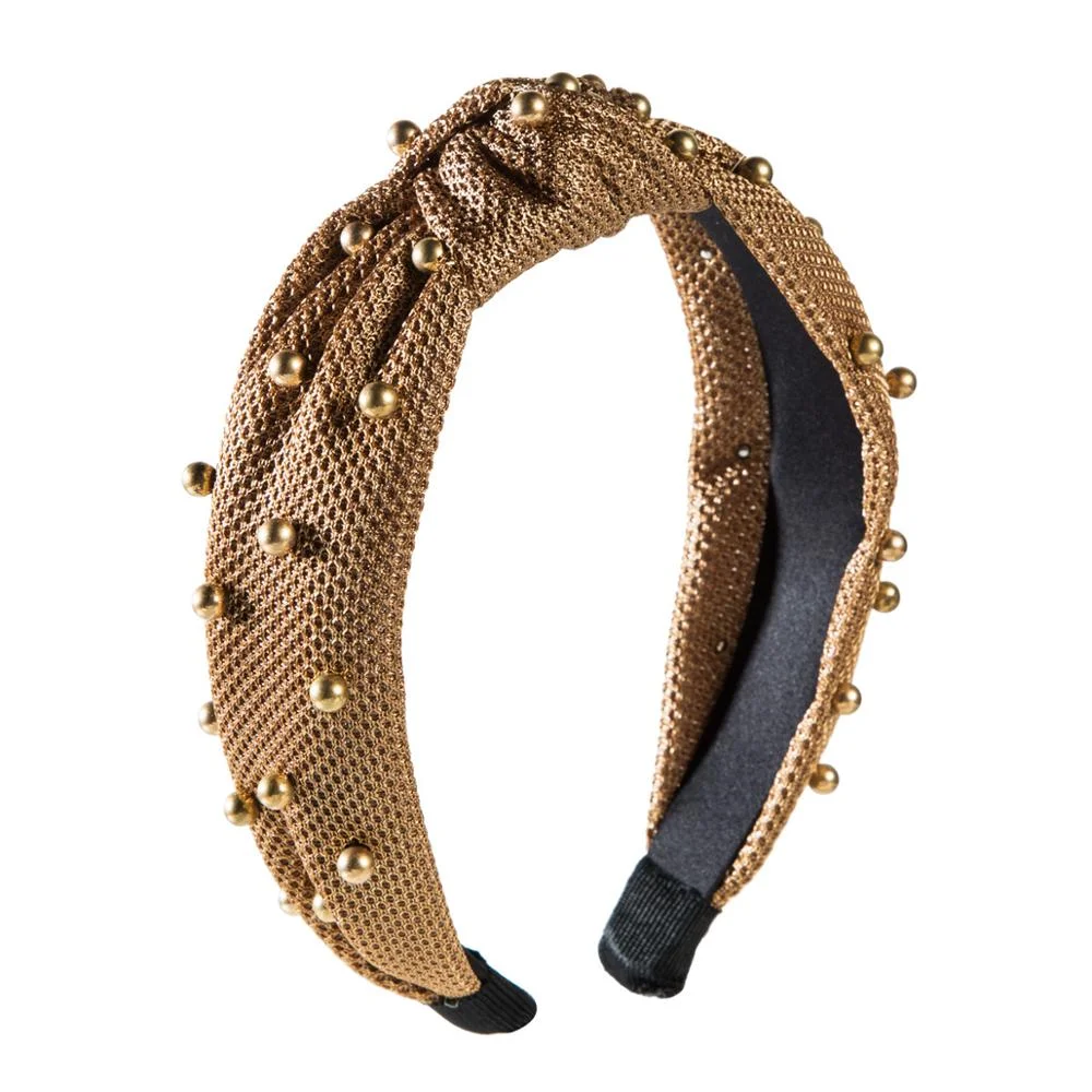 Dvacaman Korean Fashion Inlaid Pearl Velvet Bow Headbands Wide-brimmed Hairbands Women Fashion Mesh Headdress Female Head Buckle