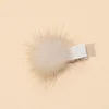 6PCS Adorable Plain Colors Fluffy Hair Pins for Baby Girls