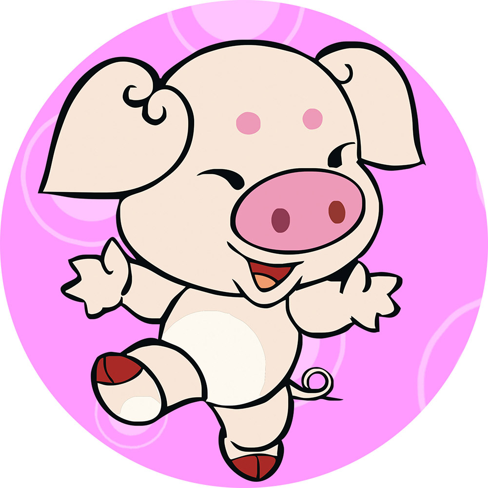 

Pig - 11CT Stamped Cross Stitch - 30*30CM, 501 Original