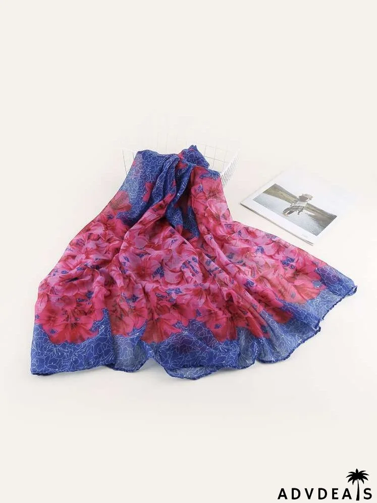Flower Print Scarf