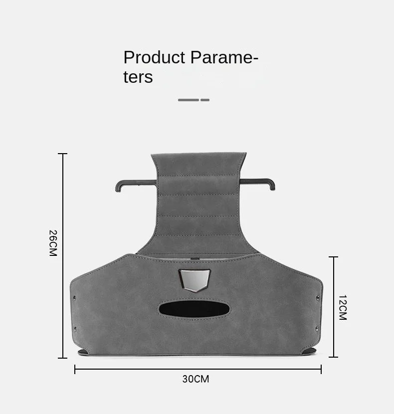 Car seat back suede hanging storage box