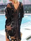 Lace Embroidered See-though Kaftan Cover-up