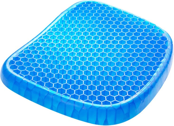 ProWellness™ Gel Seat Cushion Support Pad is an award-winning product that molds perfectly to the shape of your bottom. It provides the right support for you! Now you can sit all day, even on the hardest chair, and steel feel comfortable! It features a proprietary technology that allows it to absorb pressure points by collapsing on itself.