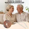 BT Neckband Hearing Aids Earphones Rechargeable Neckband Hearing Amplifier with Noise Cancelling for Men Women Seniors Hearings Loss